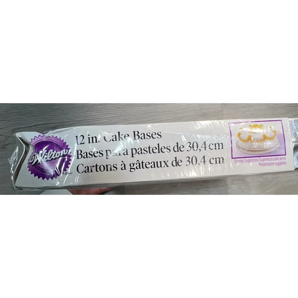 Wilton 12 inch Round Cake‎ Bases 2 Pack Foil Covered Baking Supplies